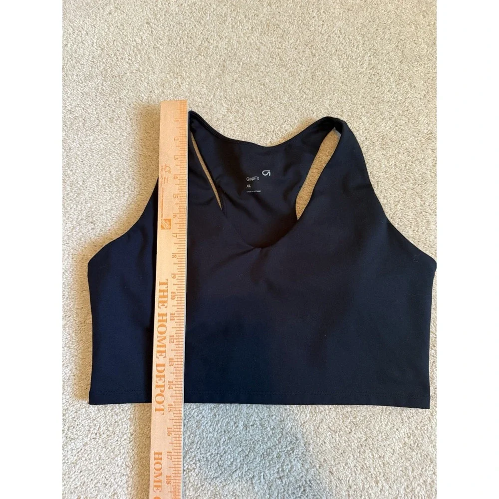 Gap Fit Sports Bra Women XL Black Racerback Wireless Soft Stretch Athletic Yoga - Picture 7 of 7